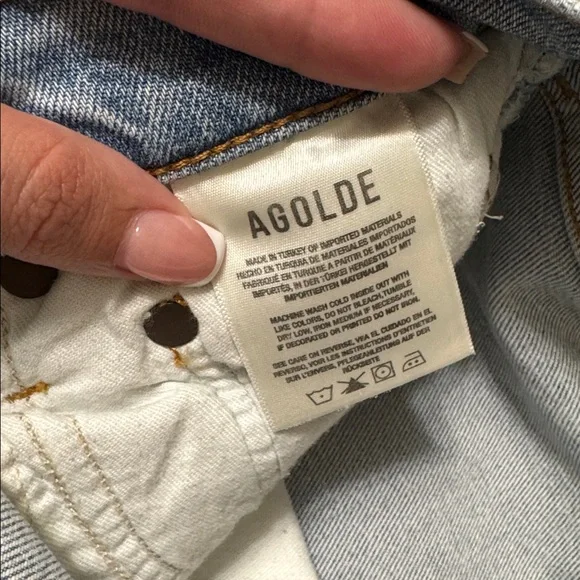Agolde Light Blue Denim Jeans - Picture 3 of 8